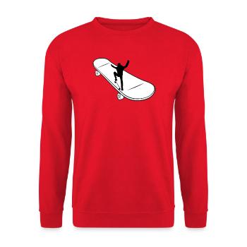 skateboard skaten skate sport fahren skaten - Unisex Pullover - Rot - Vorne - Alina (178cm) & Michal (187cm)