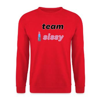 Team Lippenstift - Unisex Pullover - Rot - Vorne - Alina (178cm) & Michal (187cm)