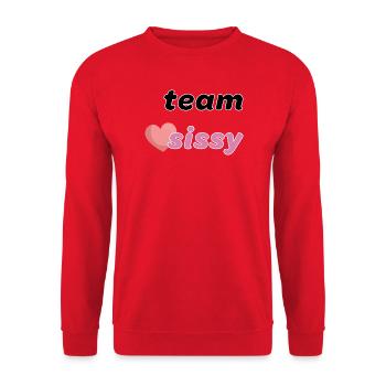 Team, Liebling, Liebling - Unisex Pullover - Rot - Vorne - Alina (178cm) & Michal (187cm)