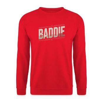Baddie Aesthetic Böses Mädchen Bad Girl Baddie - Unisex Pullover - Rot - Vorne - Alina (178cm) & Michal (187cm)