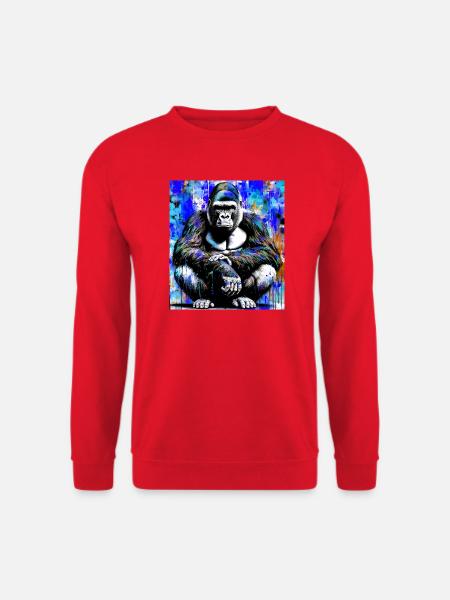 Gorilla - Unisex Pullover - Rot