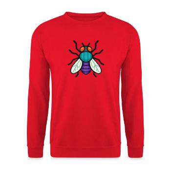 DAS SYMBOL – FLIEGEN - Unisex Pullover - Rot - Vorne - Alina (178cm) & Michal (187cm)
