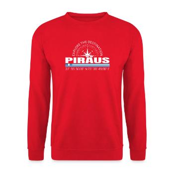 Piraus - Unisex Pullover - Rot - Vorne - Alina (178cm) & Michal (187cm)