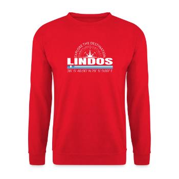 Lindos - Unisex Pullover - Rot - Vorne - Alina (178cm) & Michal (187cm)