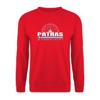 Patras - Unisex Pullover - Rot - Vorne - Alina (178cm) & Michal (187cm)