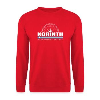Korinth - Unisex Pullover - Rot - Vorne - Alina (178cm) & Michal (187cm)