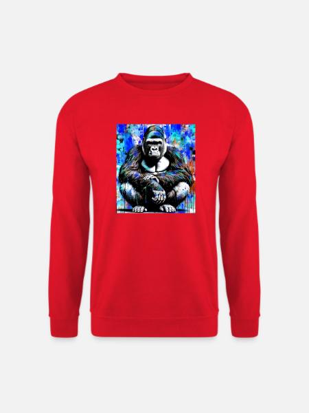 Gorilla - Unisex Pullover - Rot