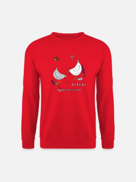 zwei Hühner   - Unisex Pullover - Rot