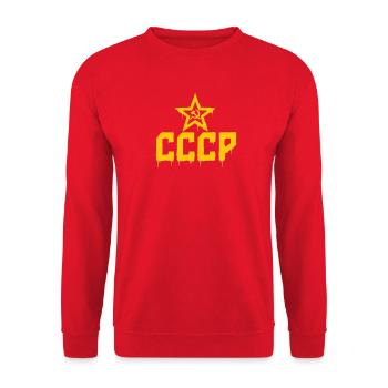CCCP - Soviet Union - Sowjetunion - UdSSR - Unisex Pullover - Rot - Vorne - Alina (178cm) & Michal (187cm)
