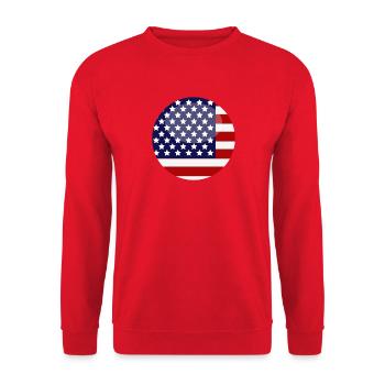 Flagge der Vereinigten Staaten - Unisex Pullover - Rot - Vorne - Alina (178cm) & Michal (187cm)