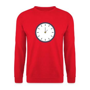 Uhr - Unisex Pullover - Rot - Vorne - Alina (178cm) & Michal (187cm)