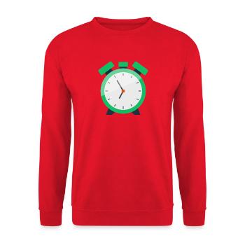 Wecker - Unisex Pullover - Rot - Vorne - Alina (178cm) & Michal (187cm)