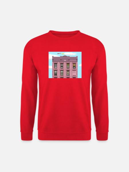 NEW YORK FACADE - Unisex Pullover - Rot