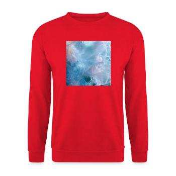 Eisblaues Ozeanleuchten - Unisex Pullover - Rot - Vorne - Alina (178cm) & Michal (187cm)