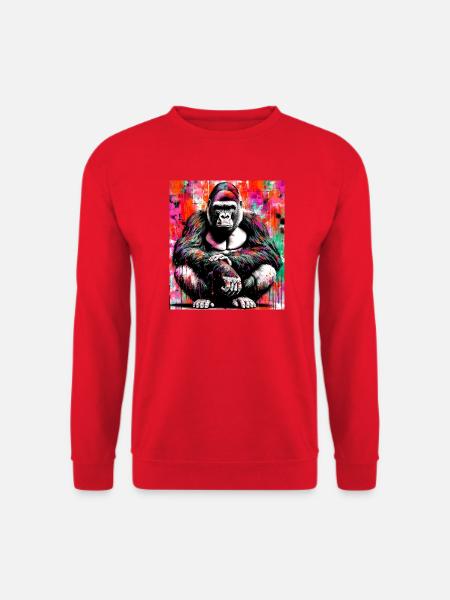 Gorilla - Unisex Pullover - Rot