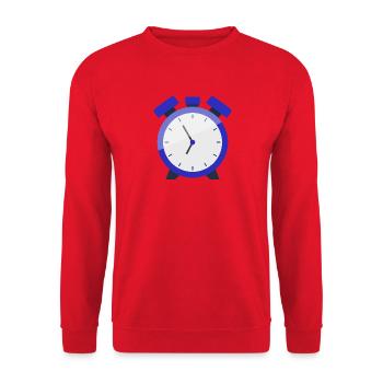 Wecker - Unisex Pullover - Rot - Vorne - Alina (178cm) & Michal (187cm)