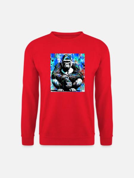 Gorilla - Unisex Pullover - Rot
