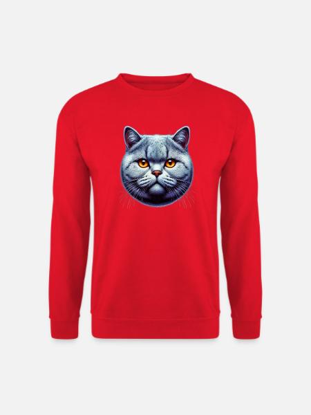 Britische Kurzhaarkatze - Unisex Pullover - Rot