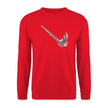 Feather Flow Flöte - Unisex Pullover - Rot - Vorne - Alina (178cm) & Michal (187cm)