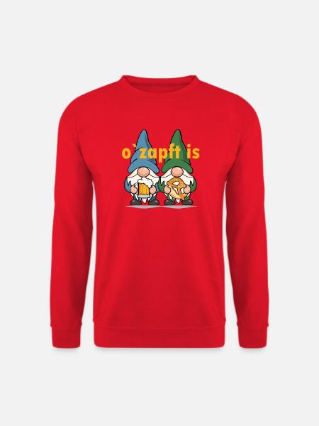 Zwerge o zapft is - Unisex Pullover - Rot