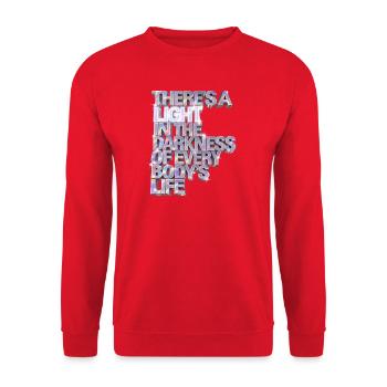 Licht in der Dunkelheit des Lebens - Unisex Pullover - Rot - Vorne - Alina (178cm) & Michal (187cm)