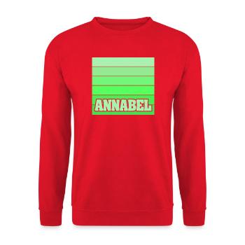 Geschenk für Annabel - Unisex Pullover - Rot - Vorne - Alina (178cm) & Michal (187cm)