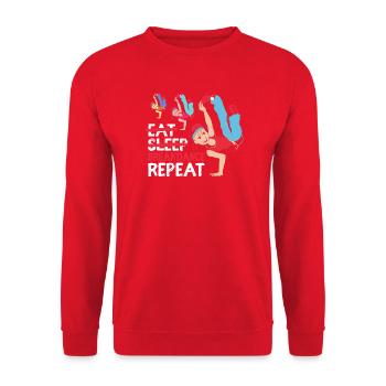 Breakdance - Unisex Pullover - Rot - Vorne - Alina (178cm) & Michal (187cm)