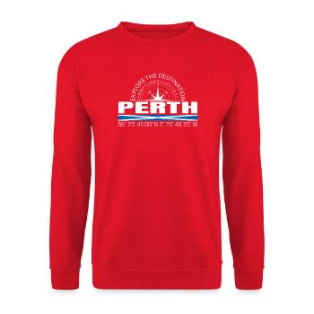 Perth - Unisex Pullover - Rot - Vorne - Alina (178cm) & Michal (187cm)
