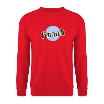 Fernweh V2 - Unisex Pullover - Rot - Vorne - Alina (178cm) & Michal (187cm)
