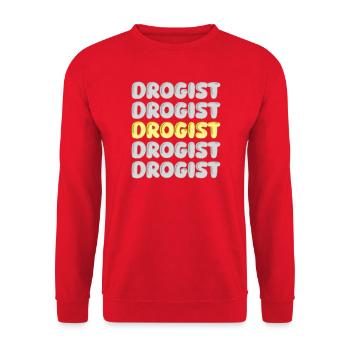 Drogist als Beruf - Unisex Pullover - Rot - Vorne - Alina (178cm) & Michal (187cm)