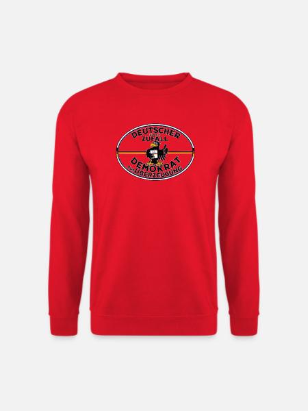 Deutscher durch Zufall, Demokrat aus Überzeugung - Unisex Pullover - Rot