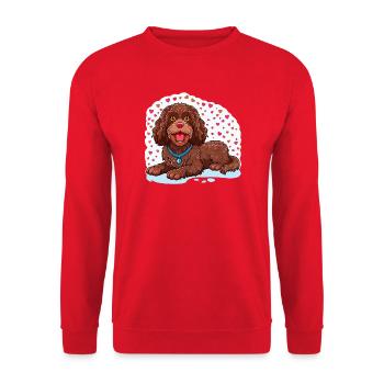 American Water Spaniel - Unisex Pullover - Rot - Vorne - Alina (178cm) & Michal (187cm)