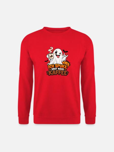 Kaffeegeist Halloween Motiv - Unisex Pullover - Rot