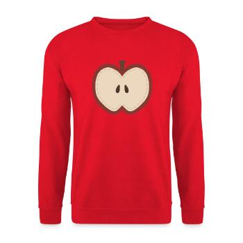 Patchwork-Apfelscheibe - Unisex Pullover - Rot - Vorne - Alina (178cm) & Michal (187cm)