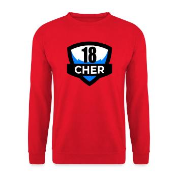 18 Teuer - Unisex Pullover - Rot - Vorne - Alina (178cm) & Michal (187cm)