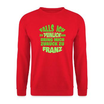 JGA Franz - Unisex Pullover - Rot - Vorne - Alina (178cm) & Michal (187cm)