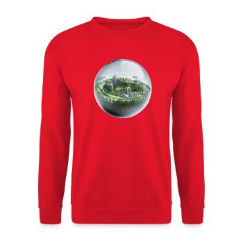 Glass Sphere - Unisex Pullover - Rot - Vorne - Alina (178cm) & Michal (187cm)