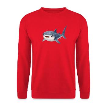 Walhai  - Unisex Pullover - Rot - Vorne - Alina (178cm) & Michal (187cm)