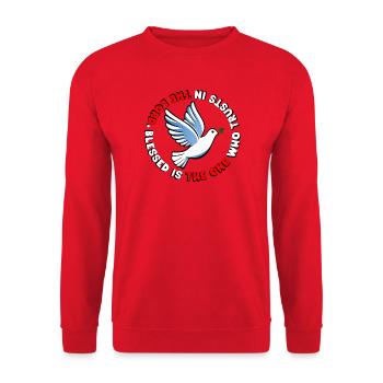The one Lord - Unisex Pullover - Rot - Vorne - Alina (178cm) & Michal (187cm)