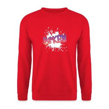 BikeKen Splash Gradient - Unisex Pullover - Rot - Vorne - Alina (178cm) & Michal (187cm)