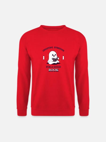 Ghosting everyone for a good book - Unisex Pullover - Rot