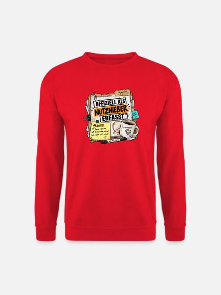 Offiziell Als Nutznießer Erfasst Poster - Unisex Pullover - Rot