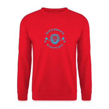 Detoxic Empire Löwenwappen - Unisex Pullover - Rot - Vorne - Alina (178cm) & Michal (187cm)