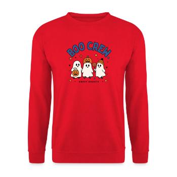 Boo Crew Halloween  - Unisex Pullover - Rot - Vorne - Alina (178cm) & Michal (187cm)
