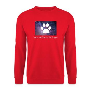 Pfote Universum Geschenkidee für Hundebesitzer  - Unisex Pullover - Rot - Vorne - Alina (178cm) & Michal (187cm)