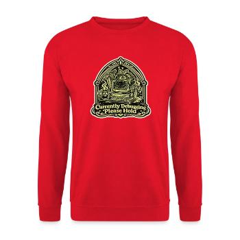 Currently Debugging Please Hold Entwickler - Unisex Pullover - Rot - Vorne - Alina (178cm) & Michal (187cm)