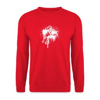 Pickleball Amateur Motiv rund um Pickleball Athlet - Unisex Pullover - Rot - Vorne - Alina (178cm) & Michal (187cm)