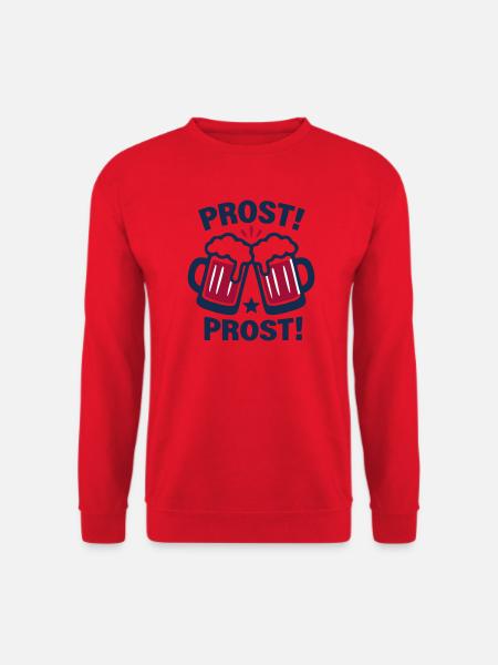 Prost Bierkruege Logo - Unisex Pullover - Rot