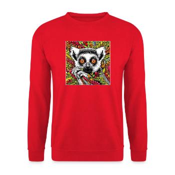 Lemur - Unisex Pullover - Rot - Vorne - Alina (178cm) & Michal (187cm)