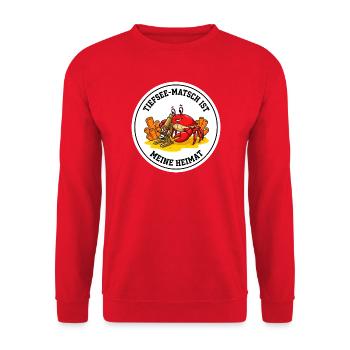 Meeresbiologen T-Shirt Tiefsee-Matsch Heimat - Unisex Pullover - Rot - Vorne - Alina (178cm) & Michal (187cm)